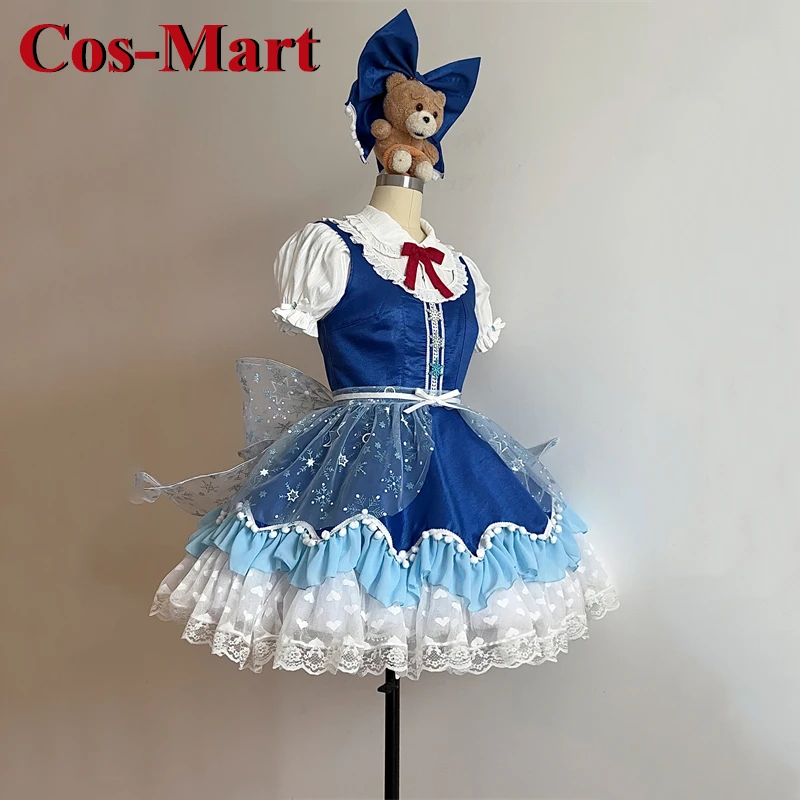 

Cos-Mart Game Touhou Project Cirno Cosplay Costume Gorgeous Sweet Lovely Dress Activity Party Role Play Clothing Custom-Make