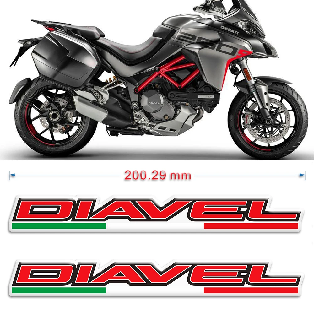 For Ducati Diavel 1260S 1260 S 3D logo side panel sticker Tank Pad Fuel Protector Fairing Emblem Motorcycle Sticker