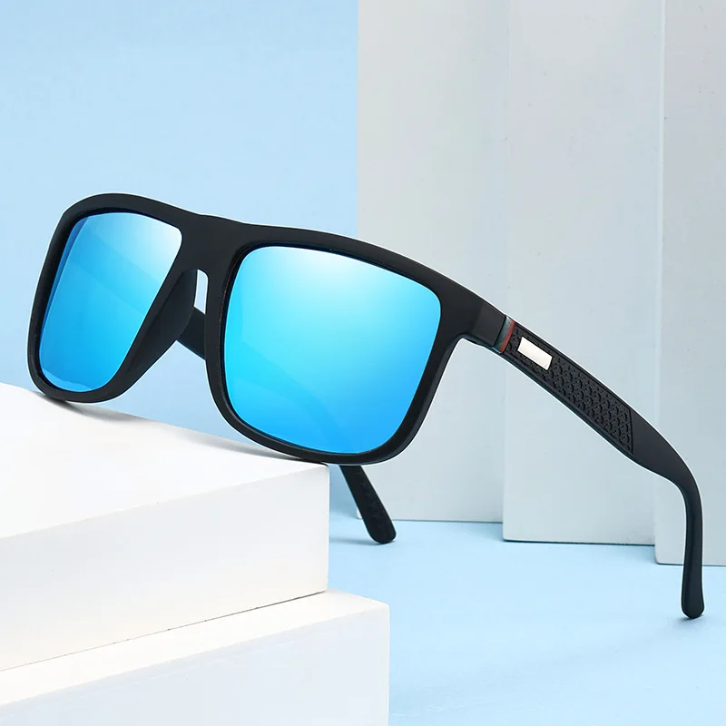 Okulary przeciwsłoneczne w stylu vintage, kwadratowe, polaryzacyjne, męskie i damskie, luksusowa marka, designerskie okulary męskie do jazdy samochodem, wędkowania, ochrona UV400, okulary męskie. — zdjęcie 4