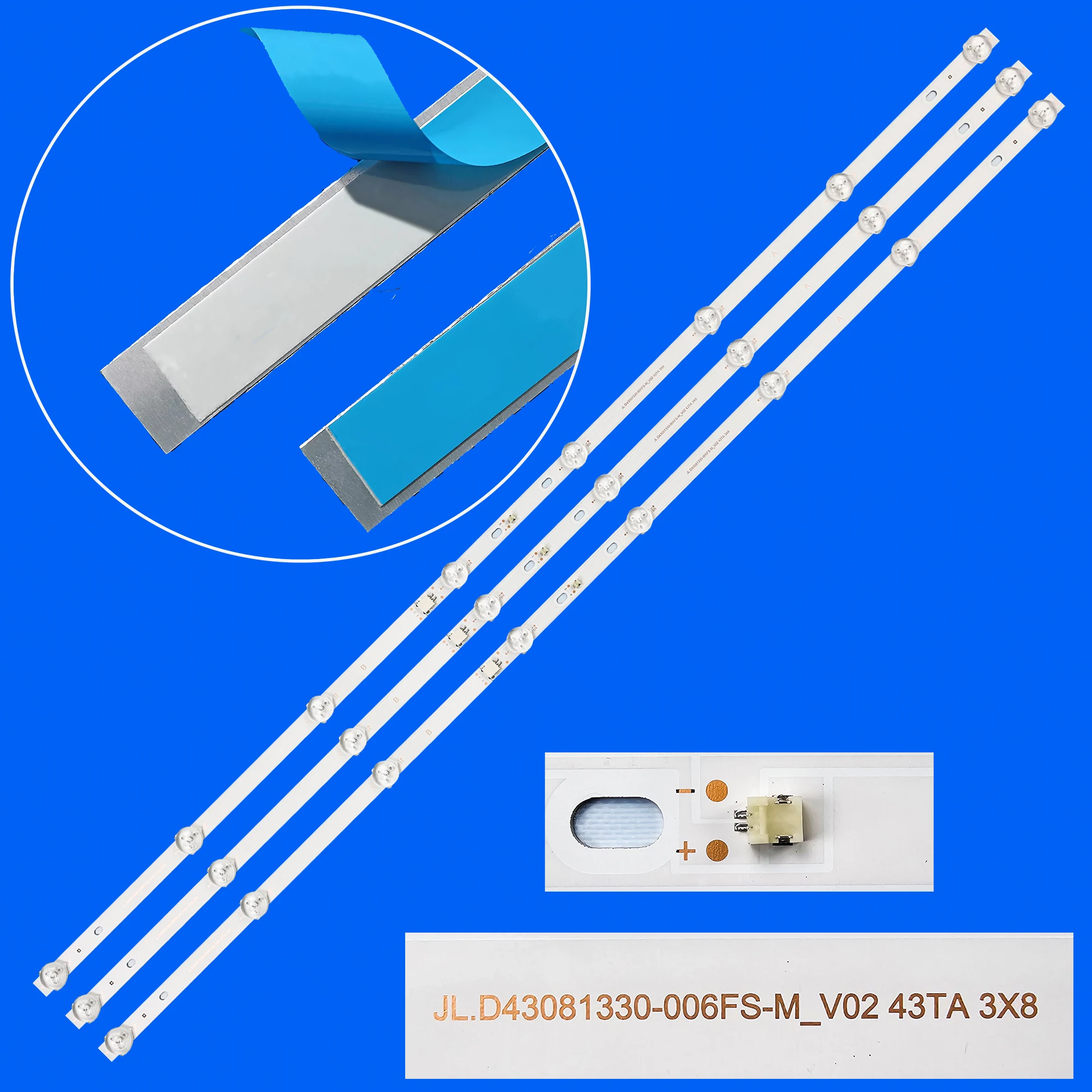 

Светодиодные ленты подсветки для SDX-43U4128, SDX-43F2128, SC-4316STV, 43DM7600, S43U34302VJ, 43DS9800, C43V1FR, L43E9690, SDX-43U4014