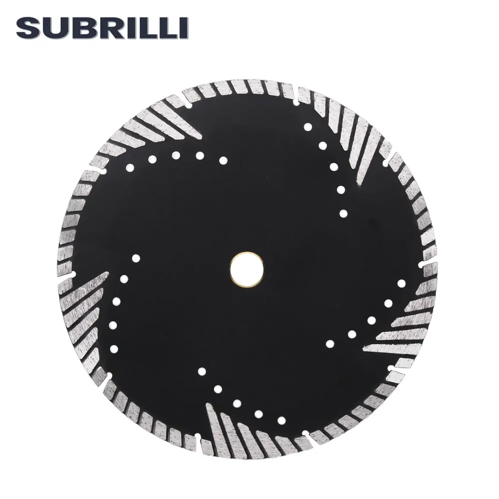 SUBRILLI 180mm Hot Pressed Diamond Turbo Zaagblad Met Schuine Bescherming Tanden 7 "Diamantdoorslijpschijf Voor Steen beton
