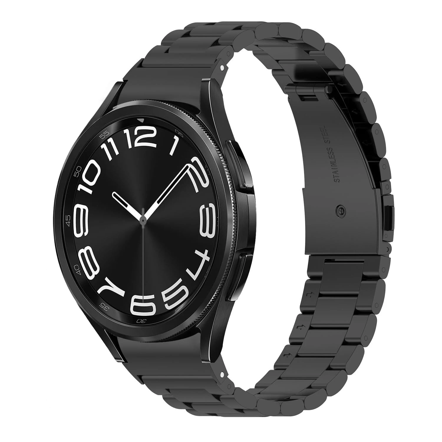 حزام معدني لساعة سامسونج جالاكسي 6 5 4 44 ملم 40 ملم / 5 برو 45 ملم بدون فجوة سوار من الفولاذ المقاوم للصدأ جالاكسي 4 6 كلاسيكي 46 42 43 47 ملم