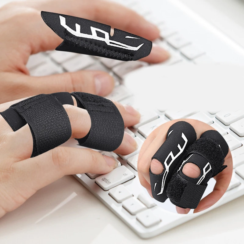 Finger Splint Adjustable Finger Support Brace Sleeve Protector Basketball Volleyball Finger Joint Protector Sports Finger Guard