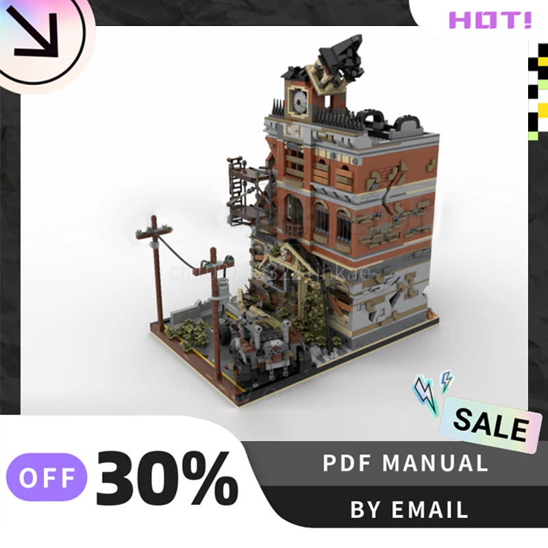 [4560 peças] conjunto de blocos de construção criativos personalizados moc town hall stem brinquedos educativos diy kit de modelo de construção presentes de aniversário