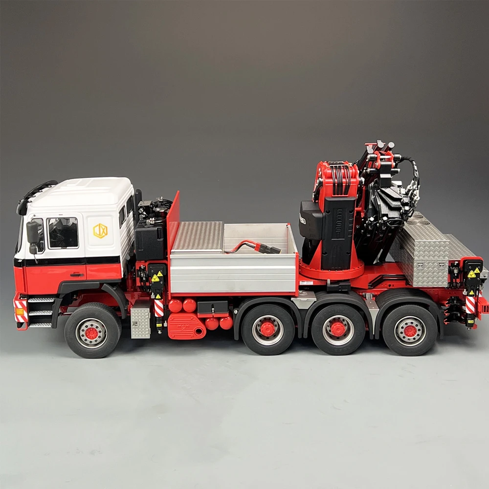 F2000 1/14 8X8 Truck Mounted Crane RC Truck Dump Truck Model F1650 Full Metal Rear Wheel Follower RC Trailer Model Toy