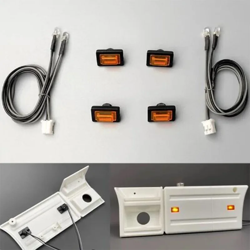 

2 шт. светодиодные боковые фары, детали боковых фонарей для 1/14 Tamiya RC Truck Самосвал SCANIA R730 R470 R620, аксессуары для обновления