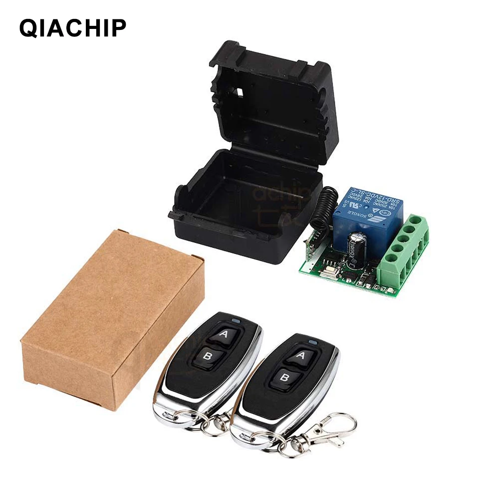 

RF Transmitter 433MHz Universal Wireless Remote Control DC 12V 1CH Relay Receiver Module Switch Garage Door