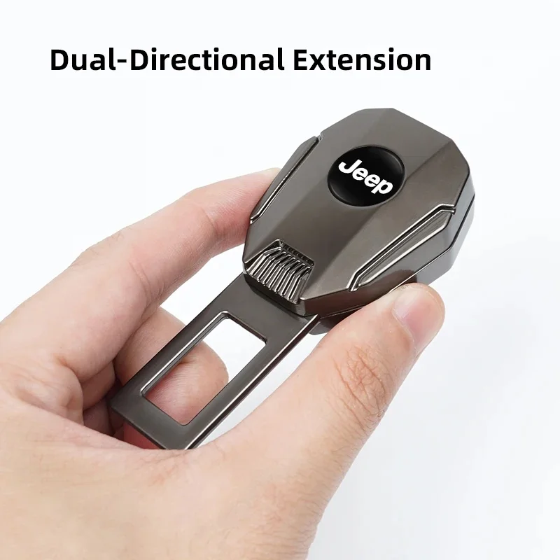 Durable Anti-Rust Metal Car Seat Belt Extender for Jeep Wrangler Grand Cherokee Compass Renegade Gladiator Auto Accessory - view 3
