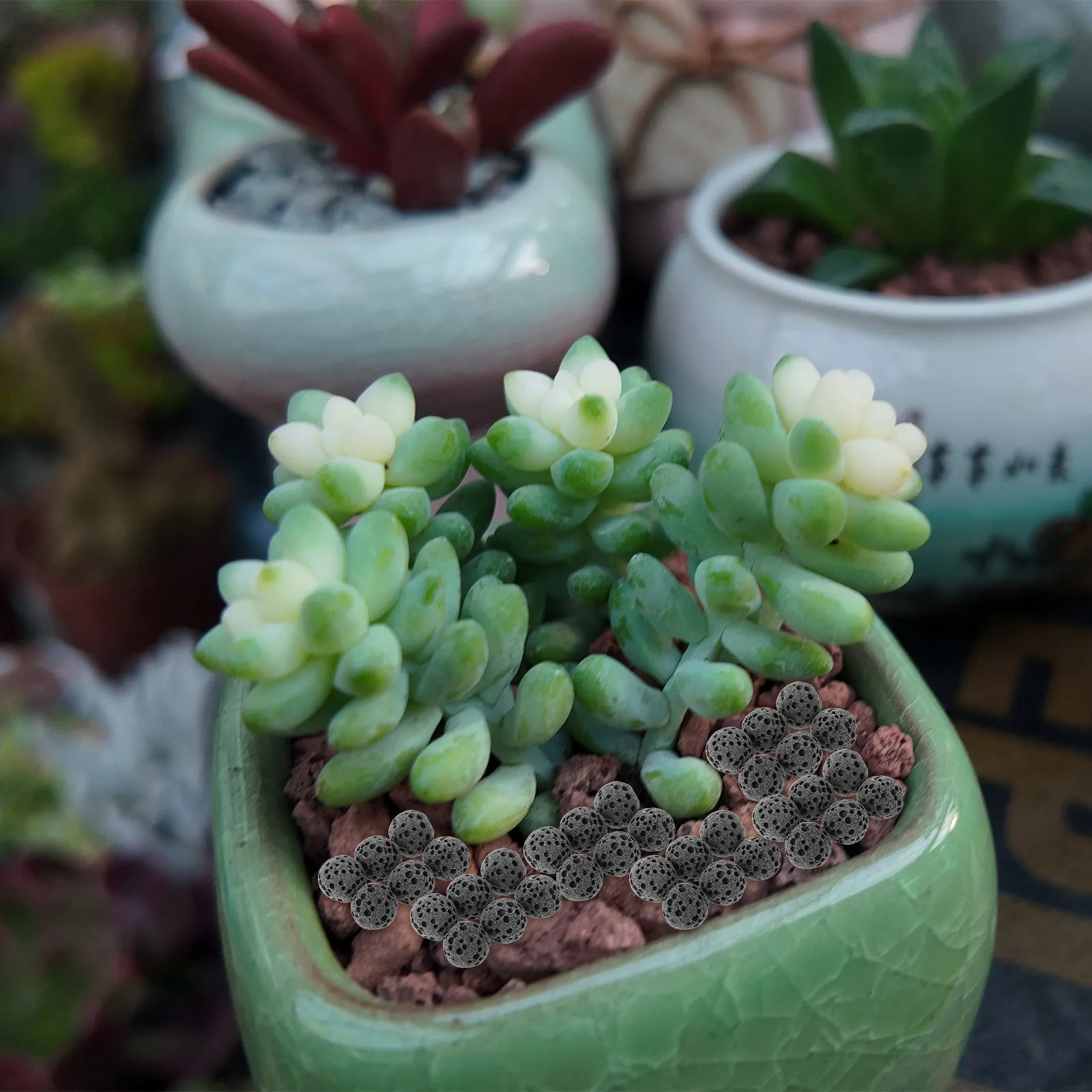 

1Pack Round Volcanic Lava Stones Natural Black Beads Vase Filler Decorative Stones Aroma Diffuser Rock Essential Oil Diffuser