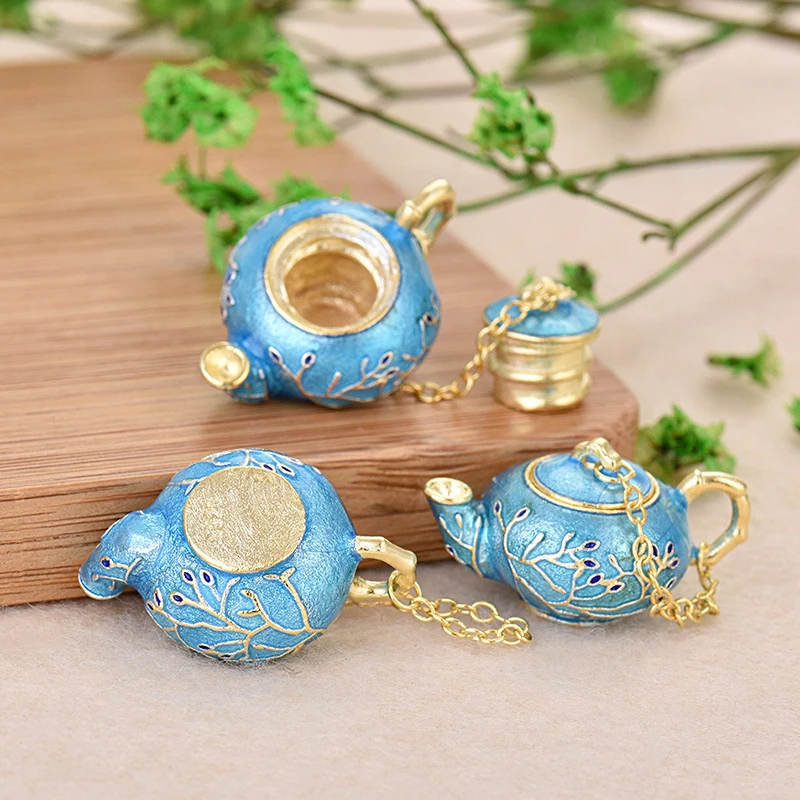 1Pc Dollhouse Miniature Simulation Retro Metal Kettle Pot Open Lid Tea Set Model Toys For Doll House Scene Decoration