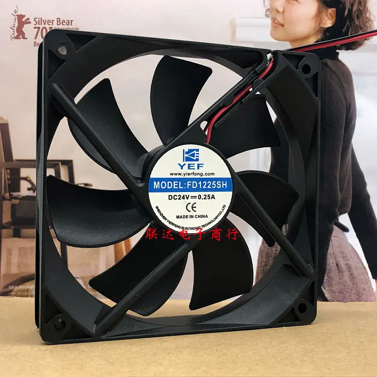 New Original YEF FD1225SH DC24V 0.25A 120mm Quiet PC Case Fan for Computer Cooling
