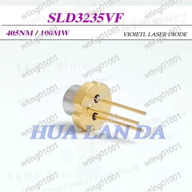 for SLD3235VF 405nm Violet Laser Diode Module 100mW to 120mW High Power Blue Purple Beam Pointer for DIY Engraving Cutting
