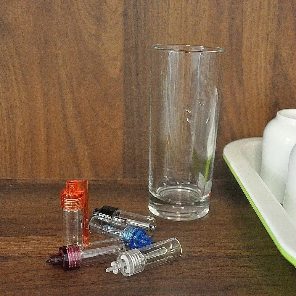 2/4 Stück 36 mm 51 mm Flaschenetui Glasflasche mit 1 Stück Funel Kunststoffabdeckung Aufbewahrungsflasche Wohnaccessoires Cooles Gadget für Männer – Detail 12