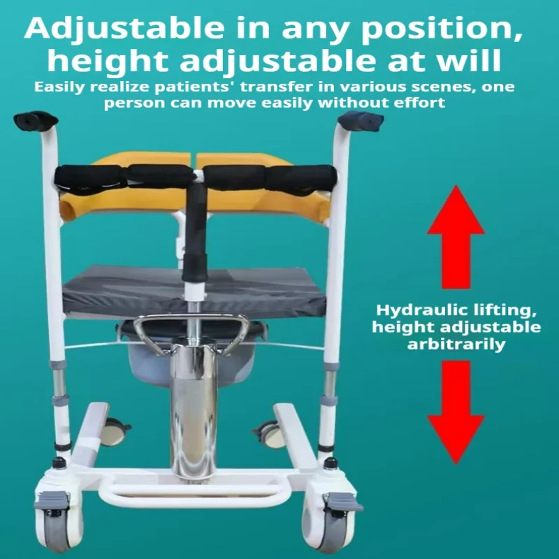 Multi-functional Relocation Machine Disabled Care Lift Toilet Chair Paralyzed Elderly Home Chair Hand-cranked Relocation Device