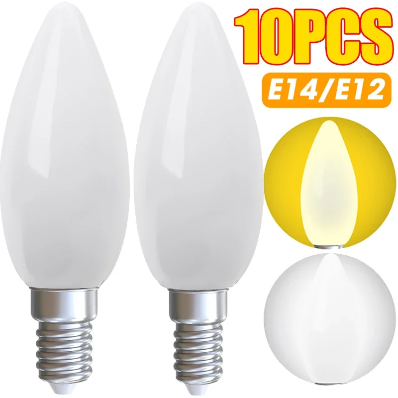 10/1Pcs E14/E12 Mini LED Bulb LED Refrigerator Light Bulbs Replacement Screw Light Bulbs Cabinet Lamp for Kitchen Bedroom Home