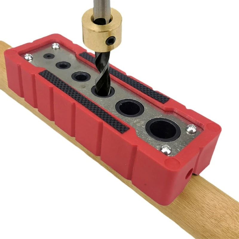 Multifunctional woodworking hole punch, woodworking drill hole locator, woodworking positioning tool, round tube hole punch