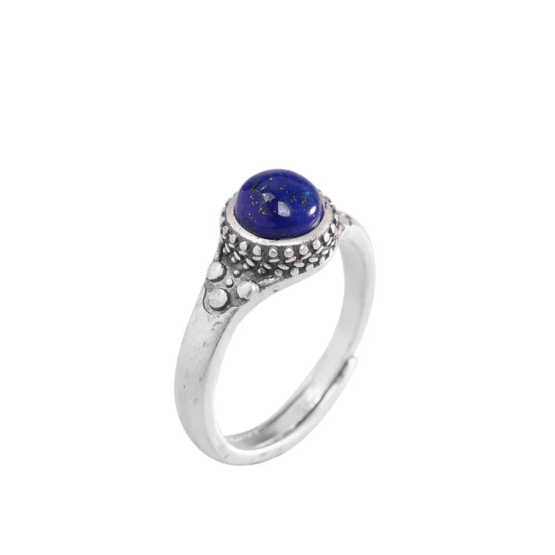 

S925 sterling silver inlaid South Red lapis lazuli Jasper ring