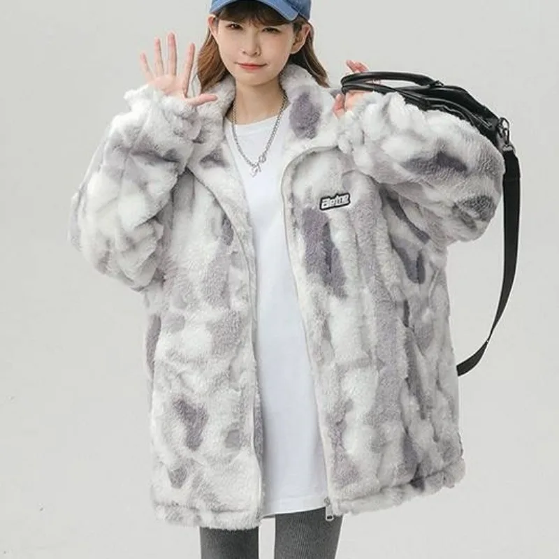 Lamb Fleece Coat Women\'s 2023 New American Cotton Clothing Women\'s Trendy Brand Casual Winter Premium Sense Fleece Thickened