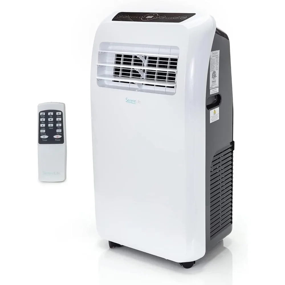 SereneLife SLACHT108 SLPAC 3-in-1 Portable Air Conditioner with Built-in Dehumidifier Function,Fan Mode, Remote Control