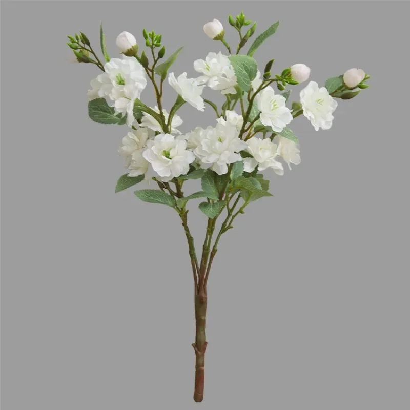 45cm 5 Frok Camellia Silk Flowers for Home Table Wedding Home Decoration Flower Arrangement Plantas Artificiales Para Decoracion