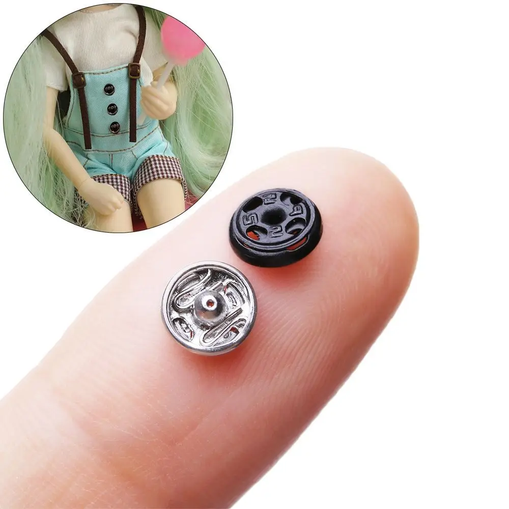 24PCS 6mm Invisible Snap Metal Mini Buttons Doll Clothing Sewing Buckle DIY 1/6 Doll Clothing Sewing Buckles Doll Accessories