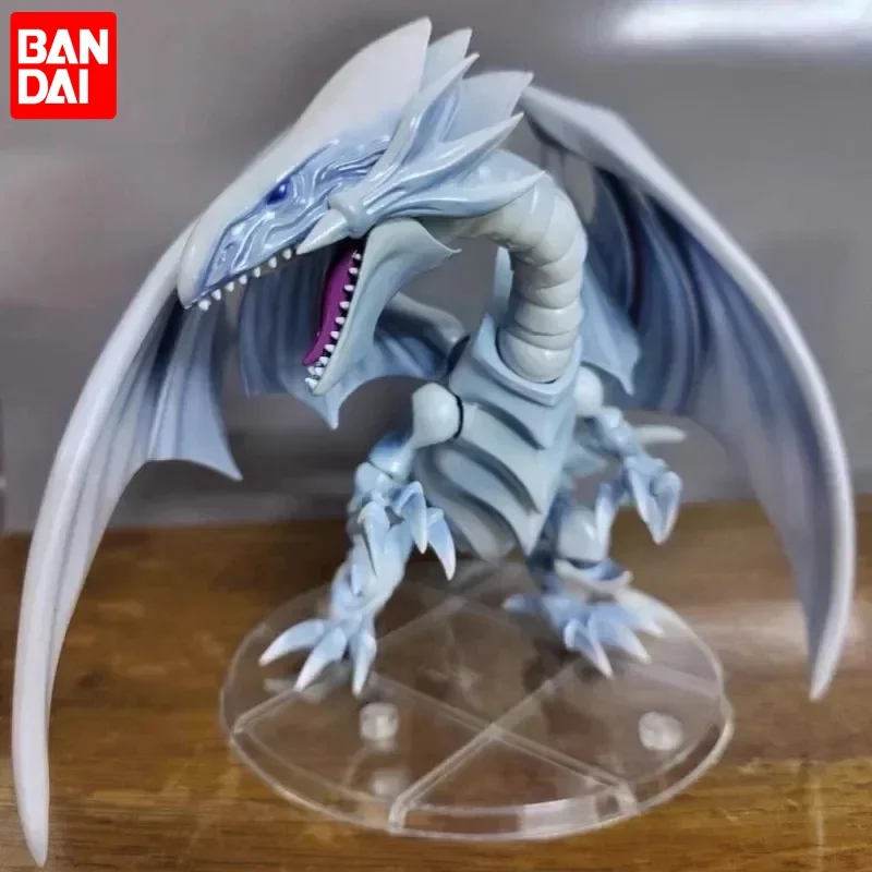 New In Stock Bandai S.H.Monsterarts Shm Yu-Gi-Oh Blue-Eyes White Dragon Anime Action Figuresmodels Desktop Decoration Toys