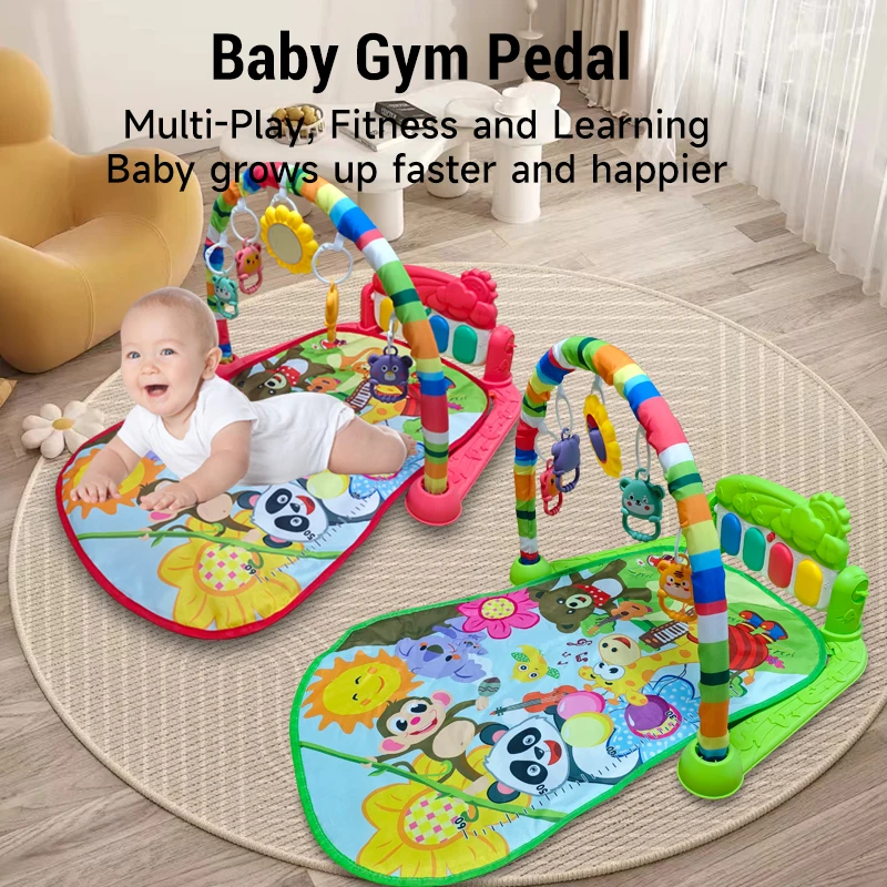 Baby Activity Pedal Piano Toys Piano Crawling Blanket Pedal Game Pad Baby Instrument Appease Piano Play Mats Early Education Toy