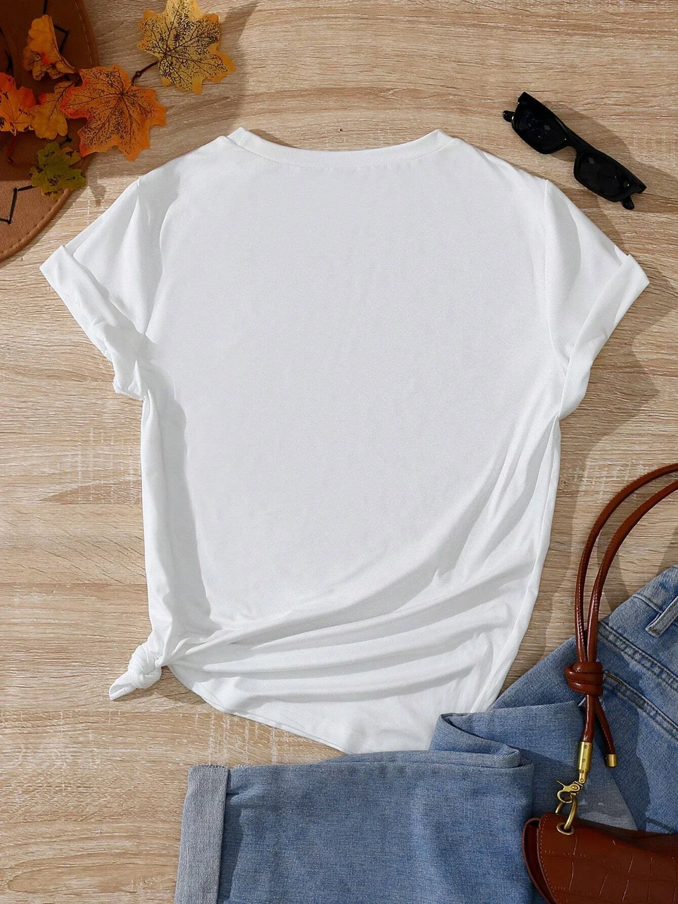 Beautiful Shell Pattern Print T-shirt American Ins Casual Regular Women Street Clothing Comfortable Y2k Loose T-shirt Tops image 2