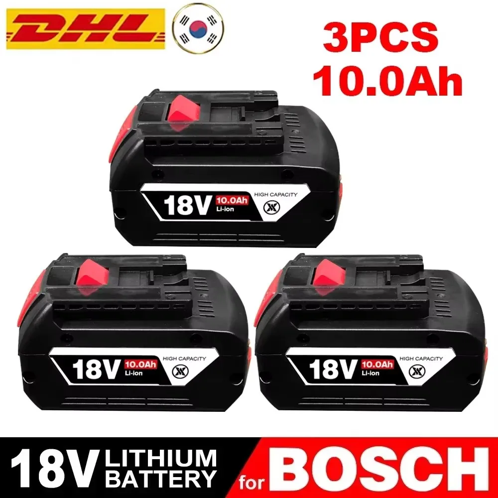 

For Bosch professional 18V 10.0AH Li-ion battery BAT610G+AL1820CV replacement with LED & for Bosch quick charger 14.4V-18V