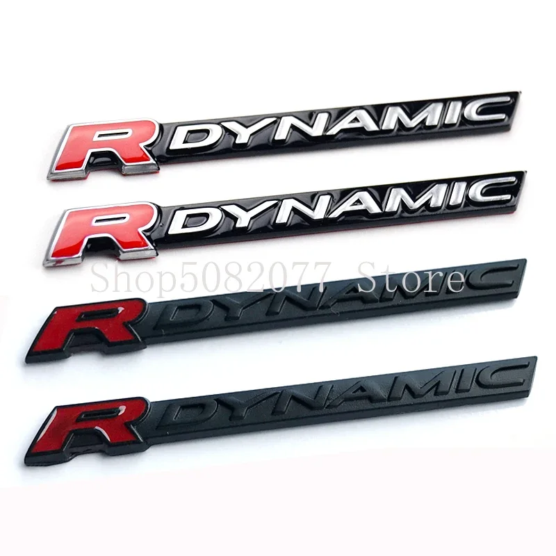 RDYNAMIC Bar Emblem for Sport Edition Car Styling Fender Logo Lower Side Door Decoration Sticker Black Silver