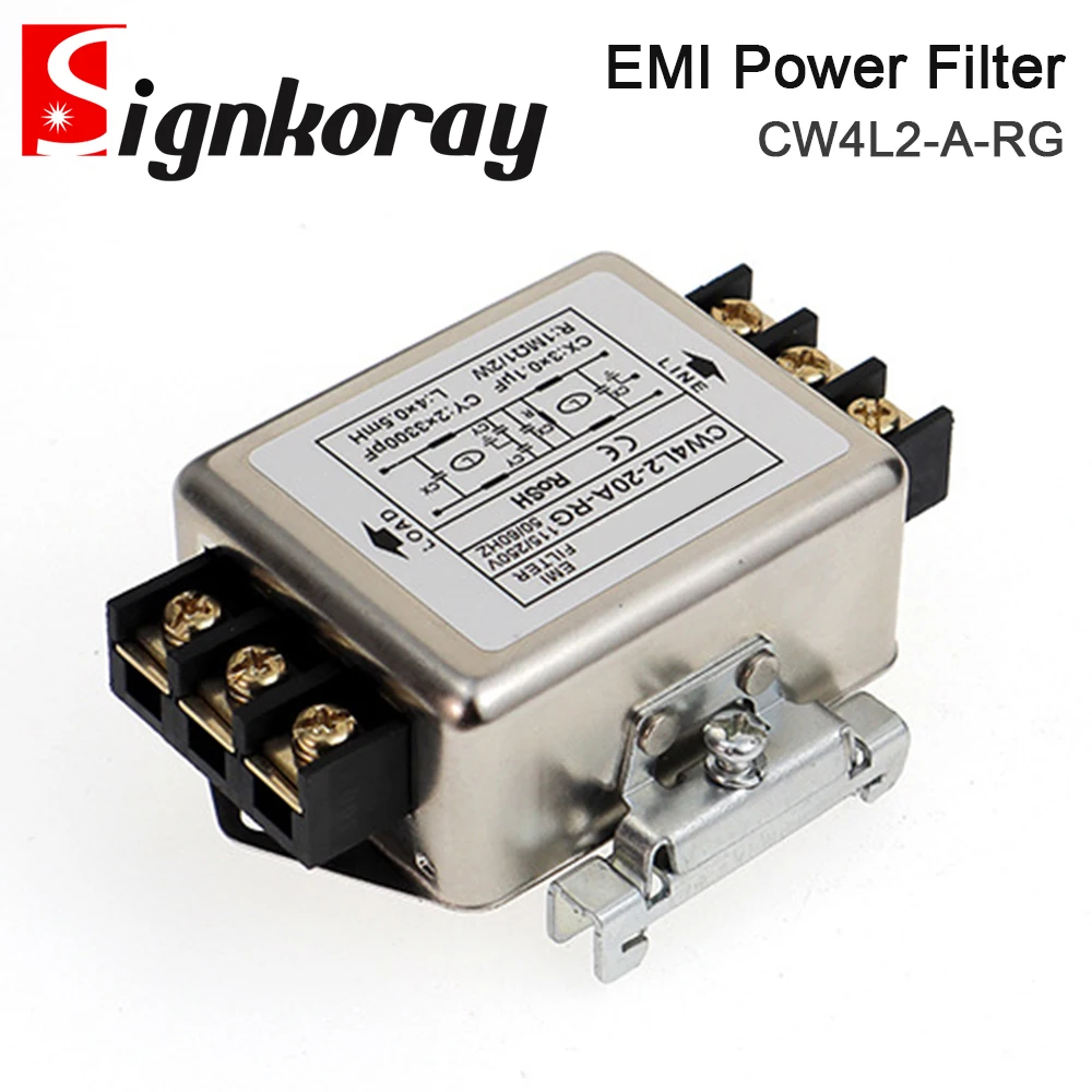 SignkoRay-filtro de potencia EMI, purificación de interferencias monofásica, CW4L2-A-RG, CA 220V