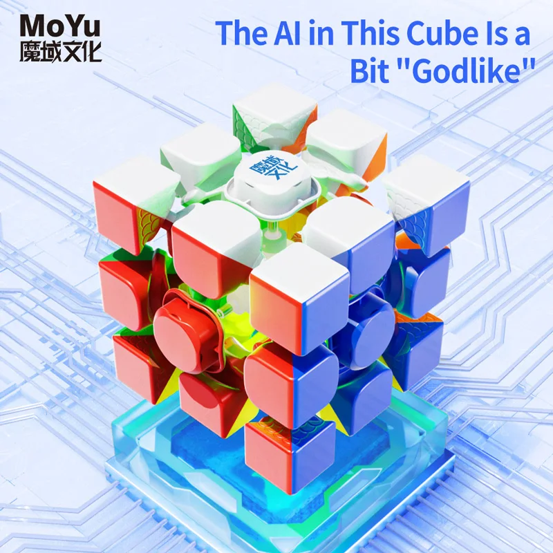 MOYU Ai Cube Magique Magnétique Intelligent Puzzle de Vitesse Professionnel, Jouets pour Enfants, Jeu Original Speedvineyin, Cadeau, 3x3x3