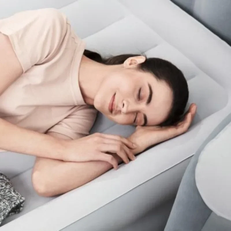 Inflatable mattress, lunch break double air mattress, built-in electric pump, inflatable mattress