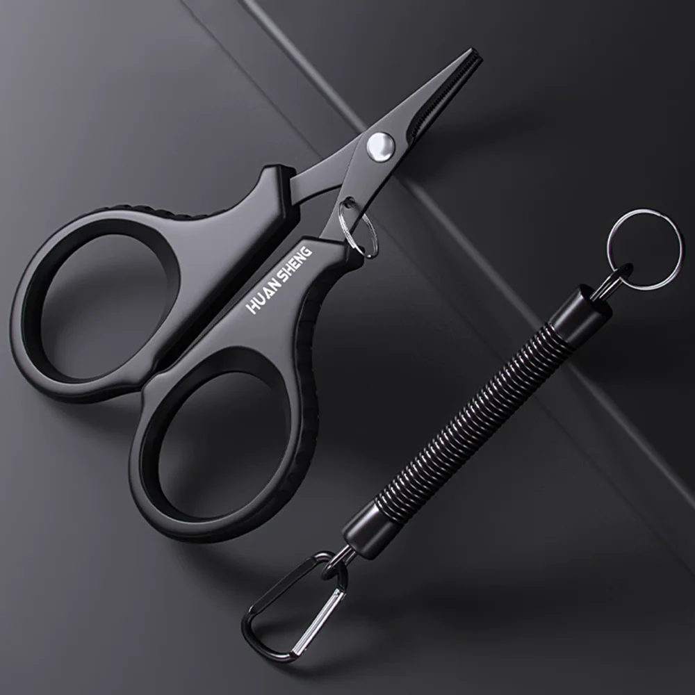 1set Titanium Coating Stainless Steel Fishing Scissor Plier Cut PE Braid Line Cutter Plies Carp Outdoor Fishing Accessories Tool