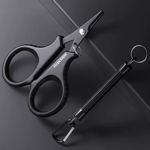 1set Titanium Coating Stainless Steel Fishing Scissor Plier Cut PE Braid Line Cutter Plies Carp Outdoor Fishing Accessories Tool