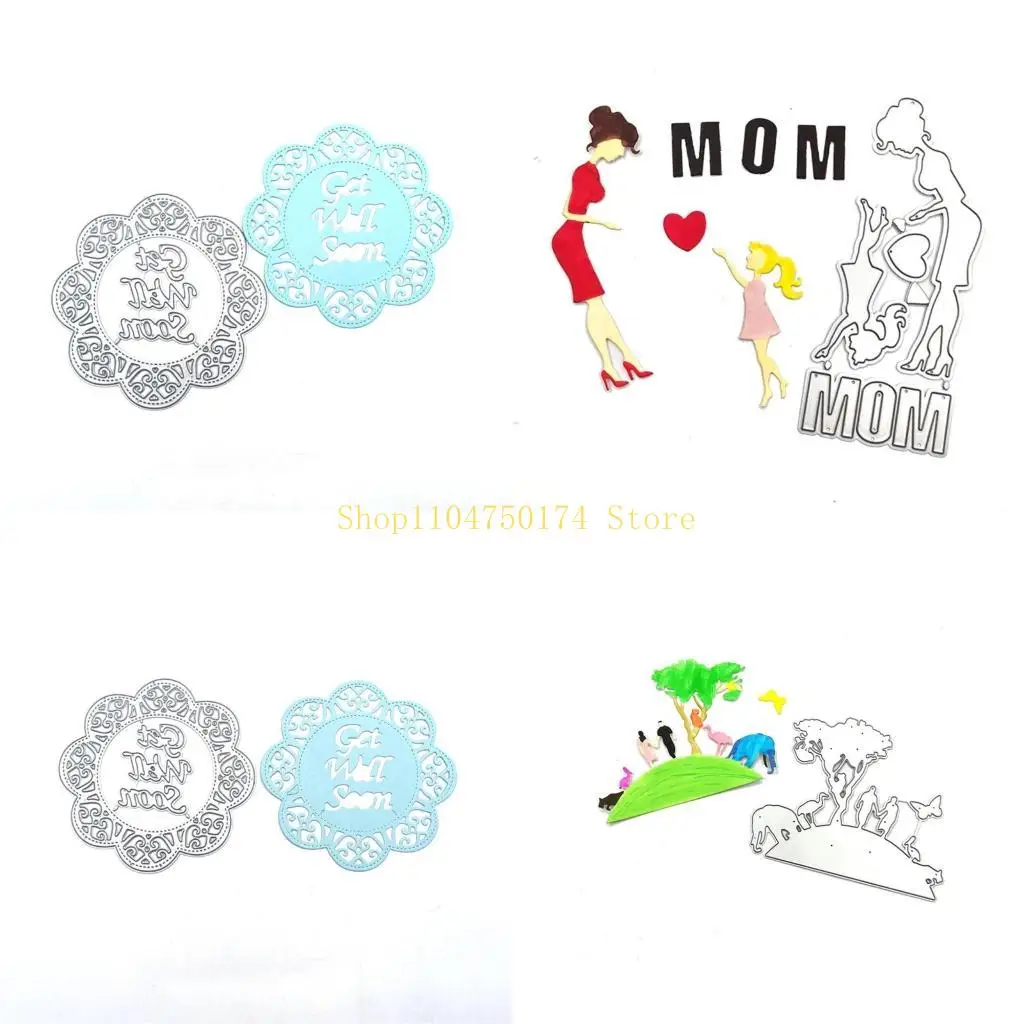 Metal Die Cuts Mother Day and Father Day Cutting Dies Cut Stencils for DIY Scrapbooking Photo Invitation Card Making top sale