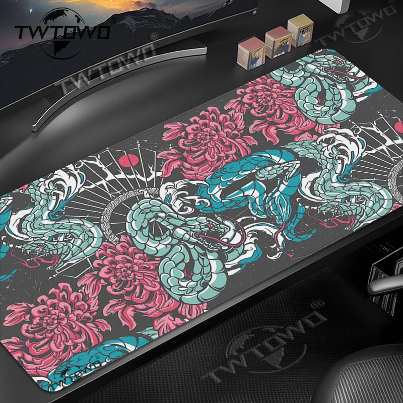 Mouse Pad Retro Snake Gaming printon demand New Mousepad XXL Playmat Soft Carpet Natural Rubber Computer Mice Pad Mouse Mats