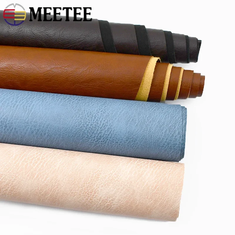 100X137cm Meetee 0.7mm Thick Faux Leather Fabric PVC Cloth for Notebook Luggage DIY HomeTextile Furniture Decorative Material