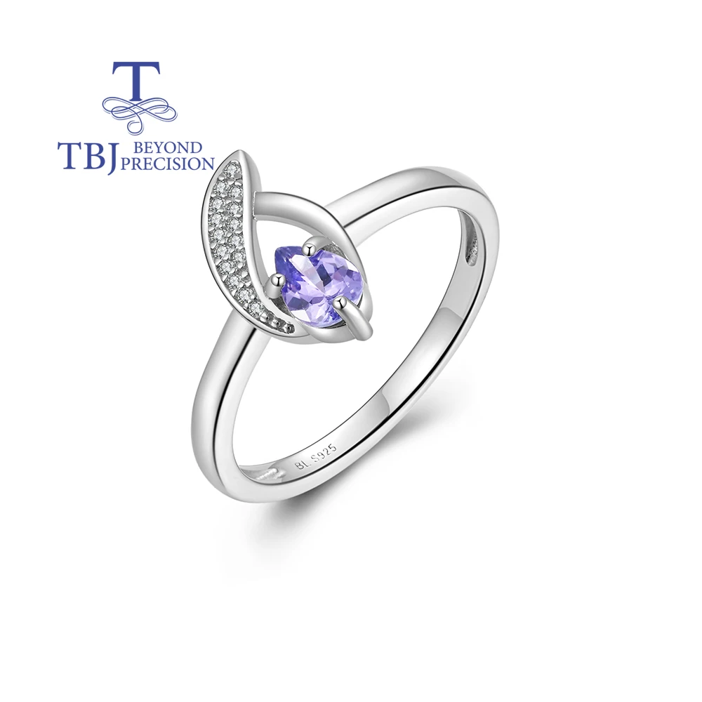 

Beautifully designed natural blue Tanzanite ring 925 sterling silver fine jewelry for women and girls birthday gifts