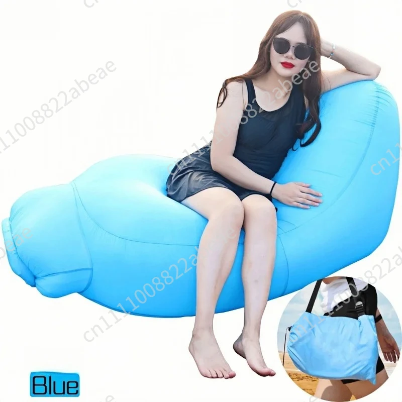 New Explosion-Proof Inflatable Sofa Lounge Chair, Lightweight Luxury Portable Lazy Inflatable Bed - Waterproof, Beach, Camping