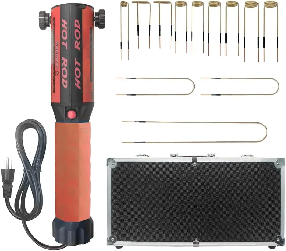 

Solary Induction Heater Kit - Hand Held Magnetic Induction Heater Tool with 12 Coils for Rusty Screw Removing,1200W 110V (Orange