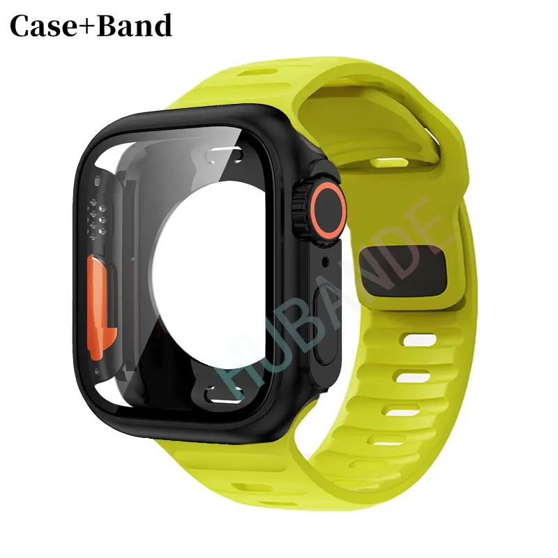 Silicone Strap For Apple Watch 44mm 45mm 41mm 40mm Bracelet + Screen Protectores Change to Ultra For iWatch Series 9 8 7 SE 6 5 - Image 67