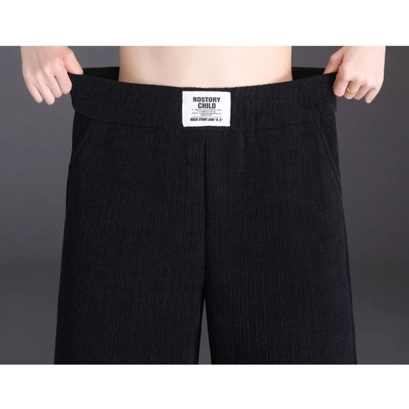 Hot Sale Snow Warm Fleece Pants 2025 Women Classic Fashion Plush Trousers Lady Chic Korean High Waist Thermal Pants