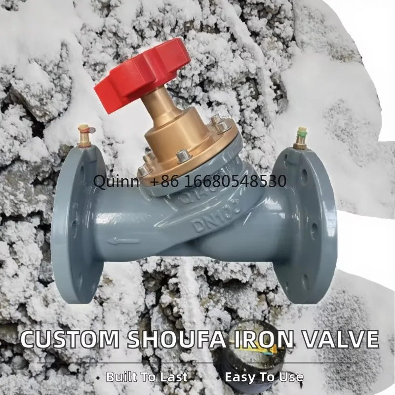 VD izable Shoufa Manual Ductile Iron Balance Valve Flange Thread Shutoff Structure DN40-DN300 3-Year Warranty for Water Me