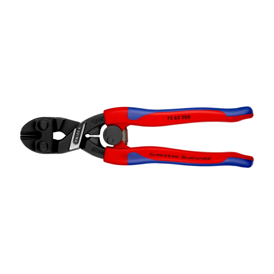 

KNIPEX High Leverage Flush Cutter with Slim Multi-component Grips For Soft Metal and Plastic Cutting Pliers 72 62 200