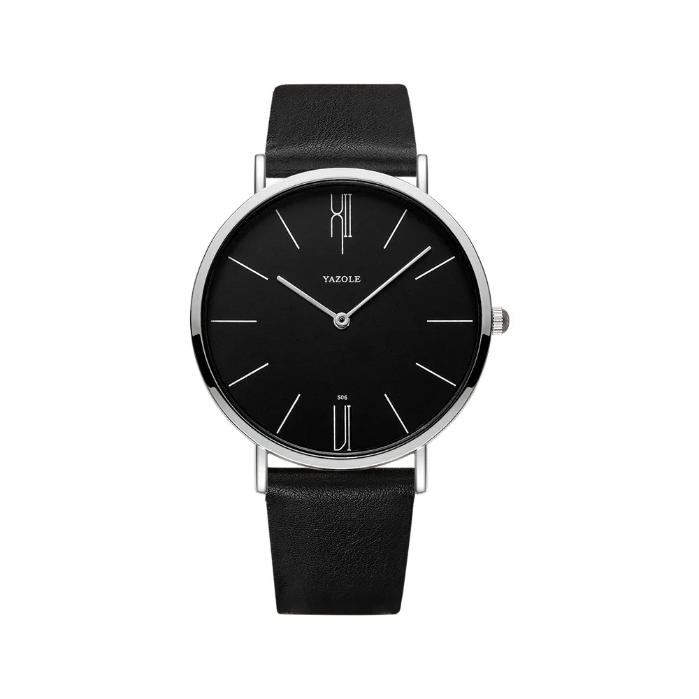 

Watch Men Fashion Quartz Wristwatches Ultra-thin Watch With Leather Strap Casual Simple Men Waterproof Watches