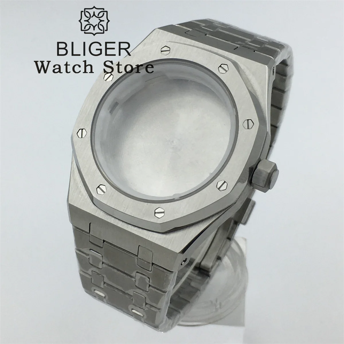 BLIGER 42mm Case Stainless Steel Case Bracelet Sapphire Glass Fit NH34 NH35 NH36 NH70 NH72 ETA2824 PT5000 Movement