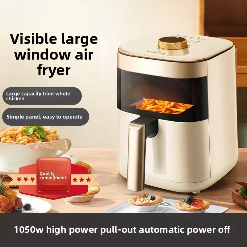 مقلاة هوائية منزلية جديدة ذات سعة كبيرة، مقلاة كهربائية ذكية خالية من الزيت، فرن متعدد الوظائف، آلة قلي فرنسية متكاملة #4