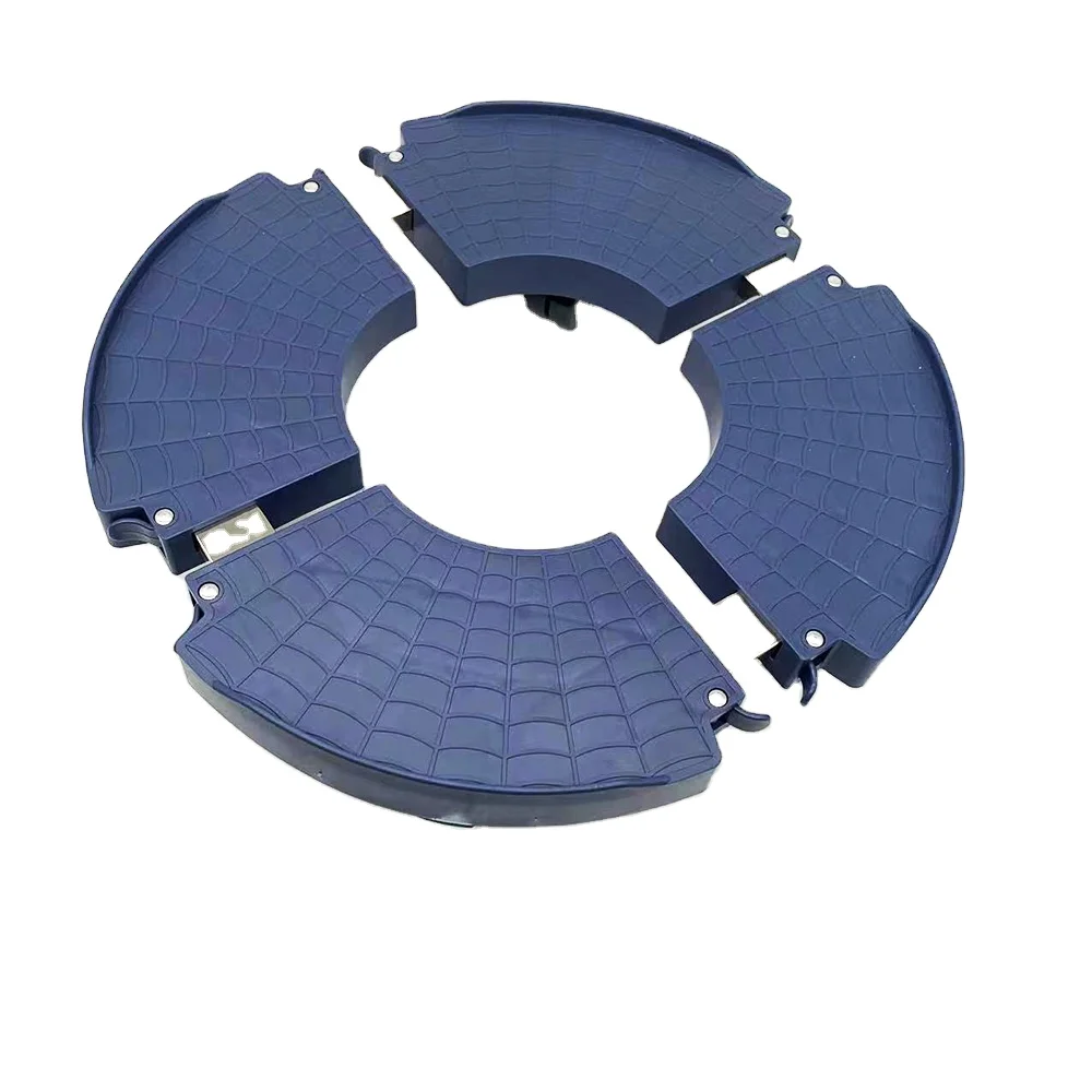 Adjustable Size Round Plastic Plant Caddy Rolling Potted Plant Stand Flower Moving Tray With Caster Wheels