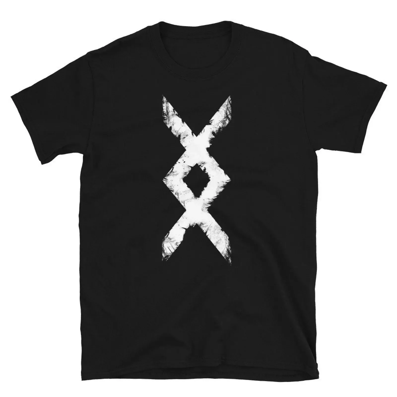 Inguz Runes Viking T shirt vintage Washed fashion Comfortable Soft Breathable Unisex Versatile Stretched Slightly streetwear